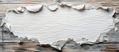 torn paper texture on woode...