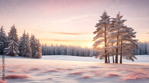 winter landscape background