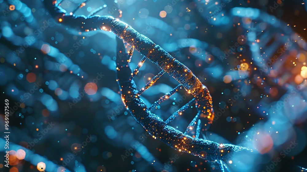 dna and genetic research background with a medical biotechnology helix, featuring futuristic health data, 3d molecules, and digital innovations, ideal for human biology and abstract science concepts dna and genetic research background with a medical biotechnology helix, featuring futuristic health data, 3d molecules, and digital innovations, ideal for human biology and abstract science concepts