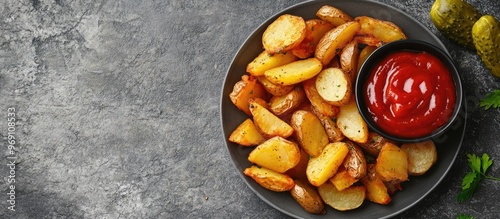 Crispy pan fried potatoes s...