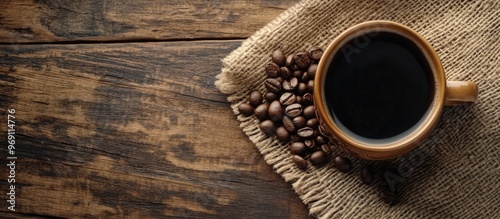 Black coffee made with fres...