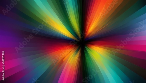 A stunning radial gradient showcasing a burst of vibrant colors emanating from a central point. The spectrum includes reds, greens, blues, and yellows, creating a dynamic and eye-catching effect