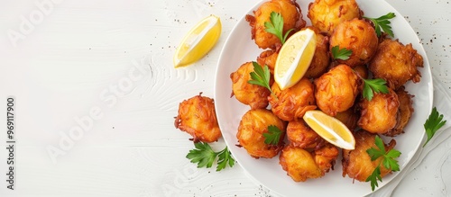 Traditional cod fritters se...