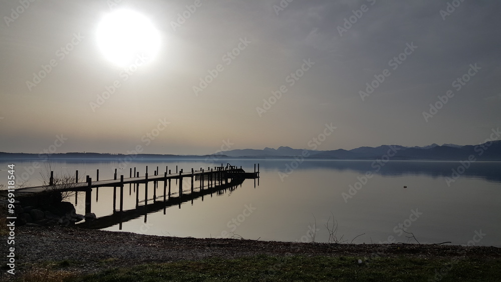 Obraz premium Sonne am Chiemsee
