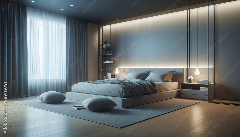 Naklejka premium futuristic bedroom