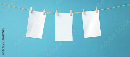 Empty sheets of paper hangi...