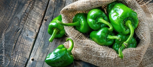 A handful of green hot pepp...