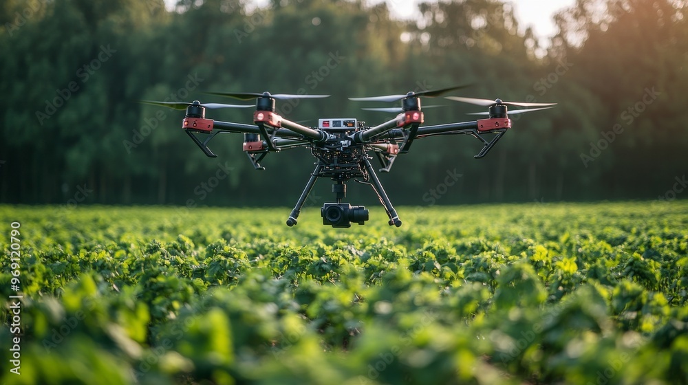Futuristic farming with AI-managed drones: Aerial drones monitoring crops and soil health in large, technologically advanced farms. Futuristic farming with AI-managed drones: Aerial drones monitoring crops and soil health in large, technologically advanced farms.