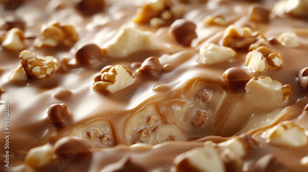 Close-Up of Caramel and Nuts Close-Up of Caramel and Nuts