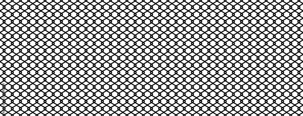 Black wire mesh fence on a white background Black wire mesh fence on a white background