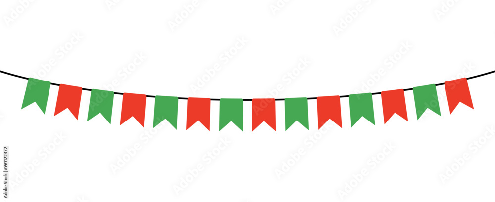 Fototapeta premium Christmas buntings. Christmas party fun garland