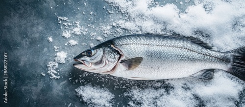 Raw sea bass fish Preparing...