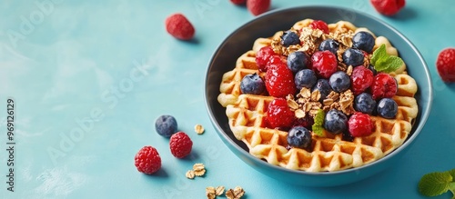 Breakfast table featuring w...