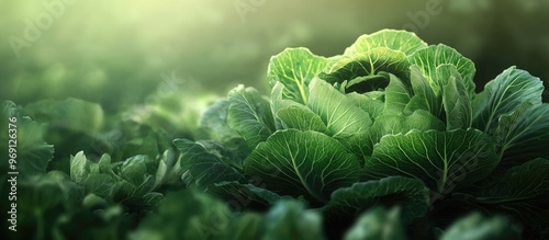 Green cabbage is in bloom U...