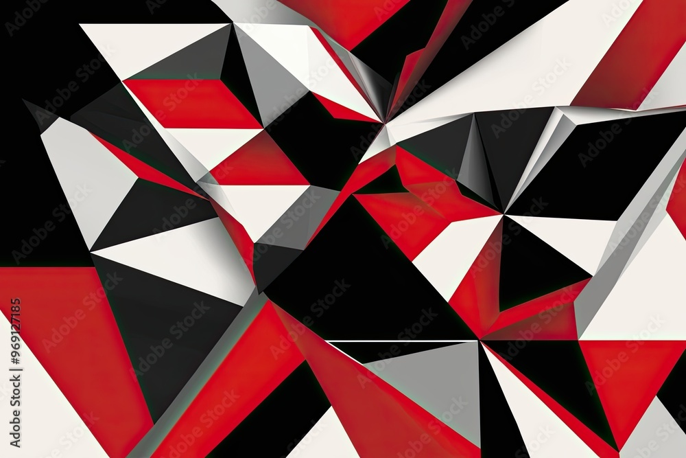 Vibrant Abstract Art Backdrop with Bold Geometric Shapes in Red Black and White Design Vibrant Abstract Art Backdrop with Bold Geometric Shapes in Red Black and White Design