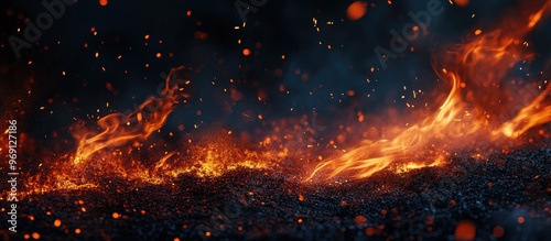 Flames flicker as embers so...