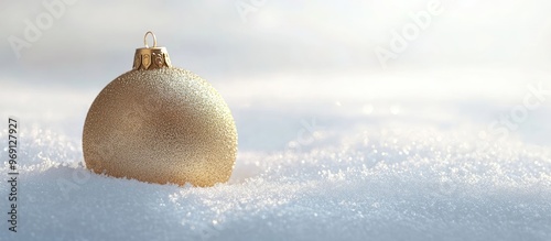 A single golden Christmas b...