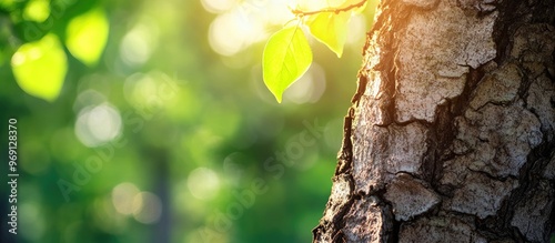 Whitewashed bark of fruit t...