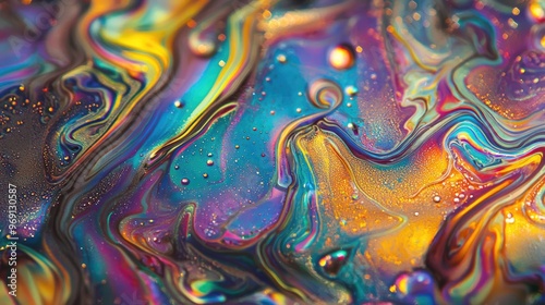 Shimmering interference patterns in soap film