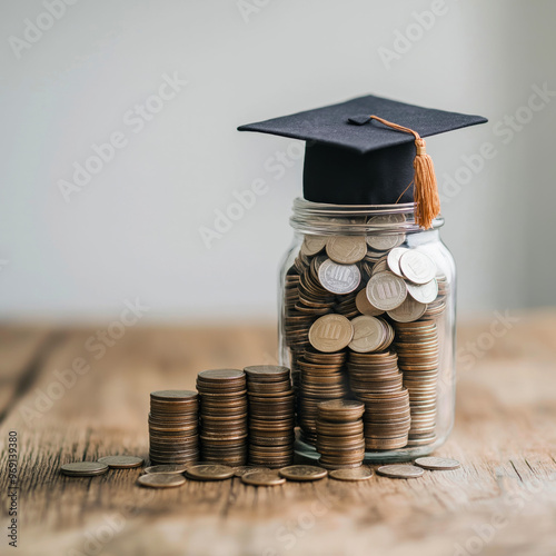 Wallpaper Mural Cost of education concept. Scholarship money background Torontodigital.ca