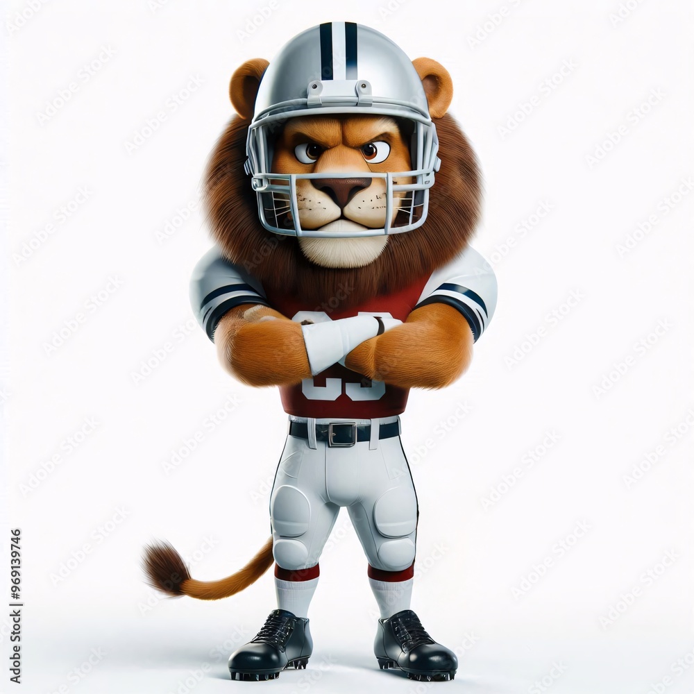 Football animals on white background
Football animals on white background
