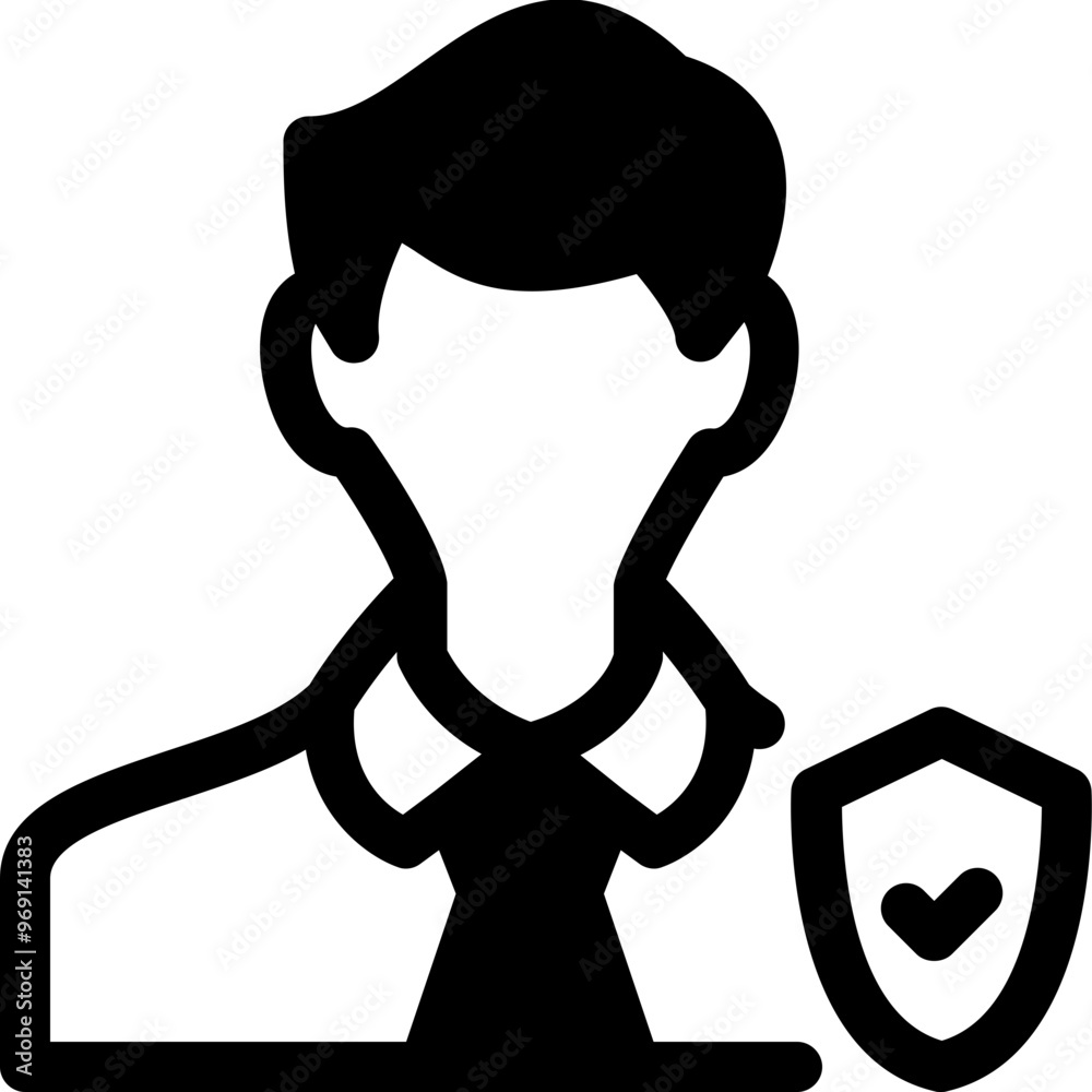 Simple vector icon office worker, confirmed Simple vector icon office worker, confirmed