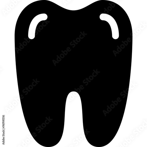 Simple vector icon whole tooth