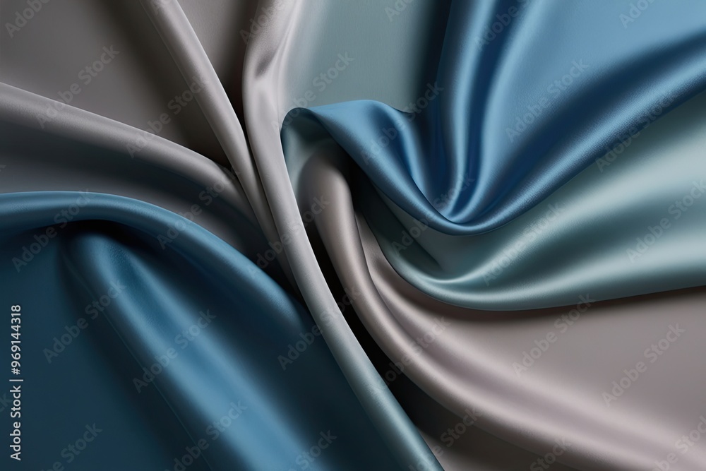 Obraz premium Elegant Light Blue Gray Silk Gradient Background for Thematic Displays