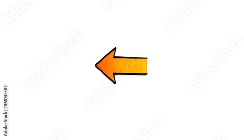 Free Download An orange arrow pointing left on a white background - GFXLoad