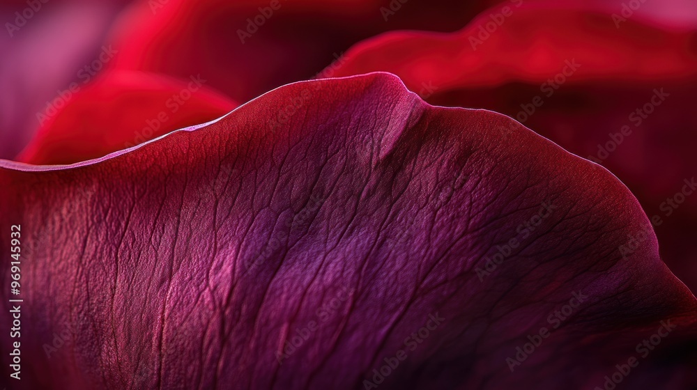 Close-up of a vibrant red rose petal showcasing its texture and color gradients. Close-up of a vibrant red rose petal showcasing its texture and color gradients.