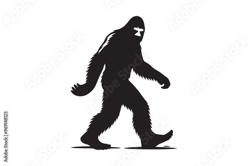 Bigfoot vector silhouette illustration