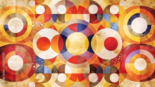 Wallpaper Mural Abstract background with colorful circles Torontodigital.ca