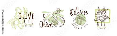 Olive Organic and Natural Product Original Design Vector Set