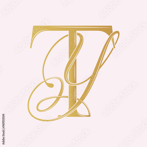 YT, TY, logo YT, Letter YT, monogram YT, vector, logo, Wedding Monogram Initials, Wedding Logo,Wedding Monogram, Logo Design