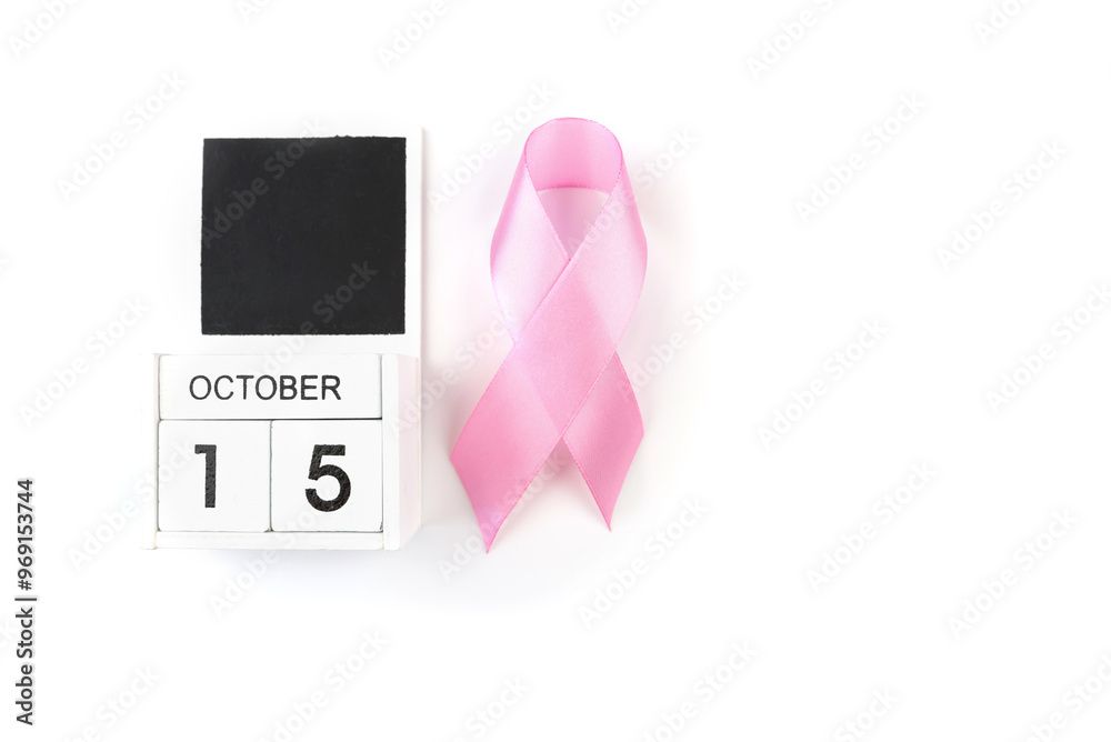 Breast Cancer Awareness Month. Pink Ribbon. Pink Symbol of October. Calendar. Breast Cancer Awareness Month. Pink Ribbon. Pink Symbol of October. Calendar.