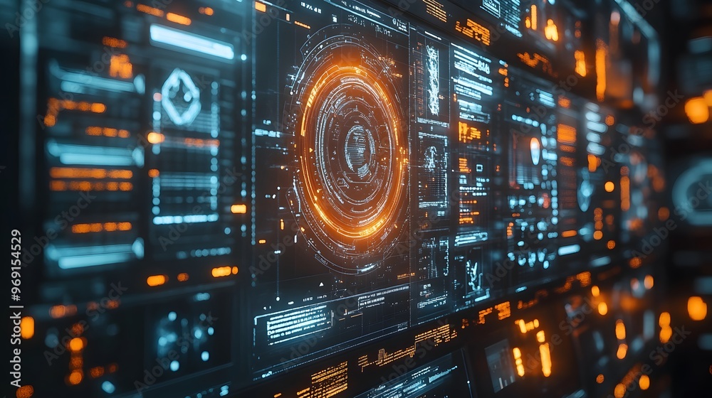 Digital health records on a high-tech screen, clean data visualization showcasing the role of technology in advancing healthcare. Digital health records on a high-tech screen, clean data visualization showcasing the role of technology in advancing healthcare.