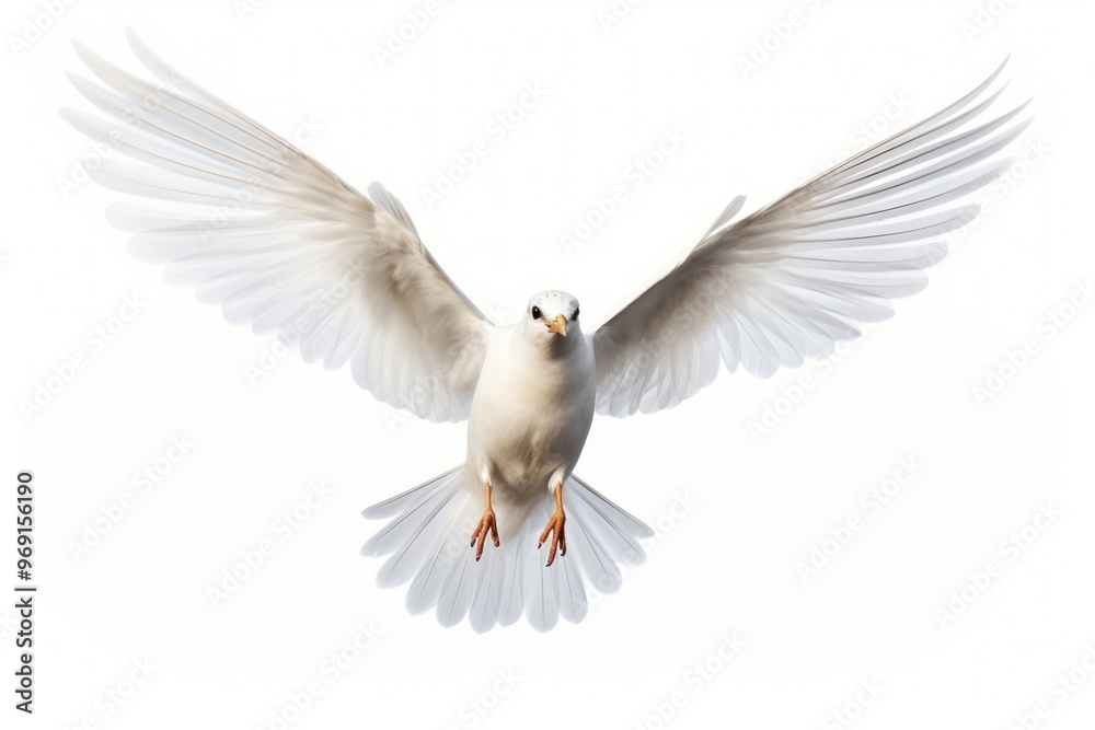Fototapeta premium Bird animal flying white.