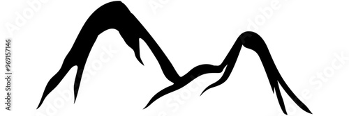 abstract mountain silhouette illustration graphic design
