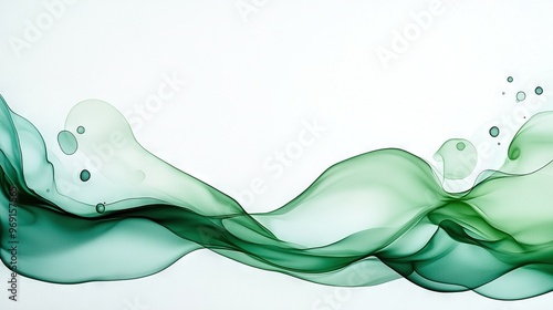   A focused shot of a seafoam wave against a pure white backdrop featuring a single droplet of liquid photo