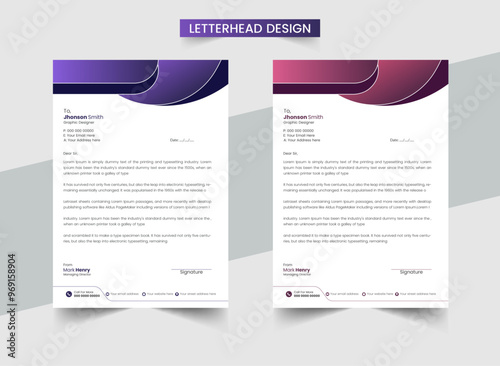 Professional business letterhead template,generating a professional impression,simple letterhead.