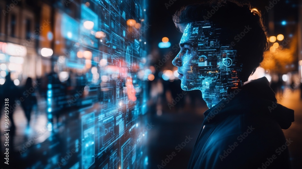 Futuristic AI-controlled holographic assistants providing city navigation help: Virtual assistants offering real-time help in public spaces, giving directions and tips. Futuristic AI-controlled holographic assistants providing city navigation help: Virtual assistants offering real-time help in public spaces, giving directions and tips.
