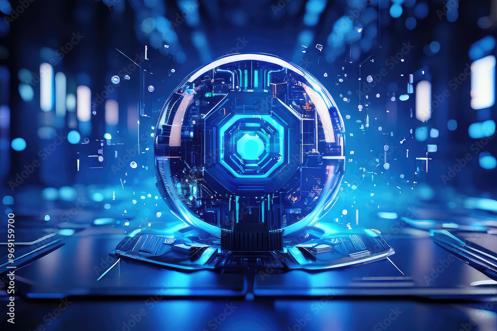 Obraz premium Data science processing and analysis, artificial intelligence concept.