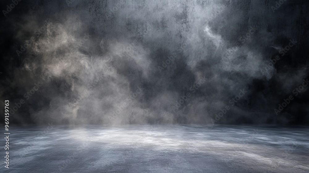 Concrete floor with smoky background – grunge industrial atmosphere, ideal for dark, mysterious designs and cinematic backdrops. Concrete floor with smoky background – grunge industrial atmosphere, ideal for dark, mysterious designs and cinematic backdrops.