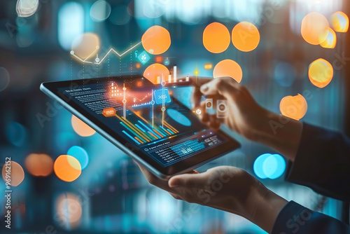 Computer technology dashboard system analyst. Business strategy, planning and solution, risk management for business success. Currency and Exchange Stock Chart for Finance and Economy Display