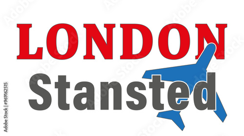 London, Stansted, Airport, Signpost, Symbol photo