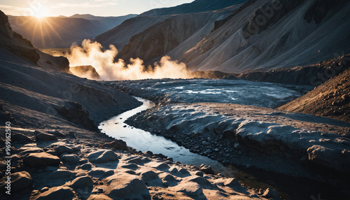 Hot Springs Secrets in Cloudy Summer: The Voyager's Trek Immersed in Landslide photo