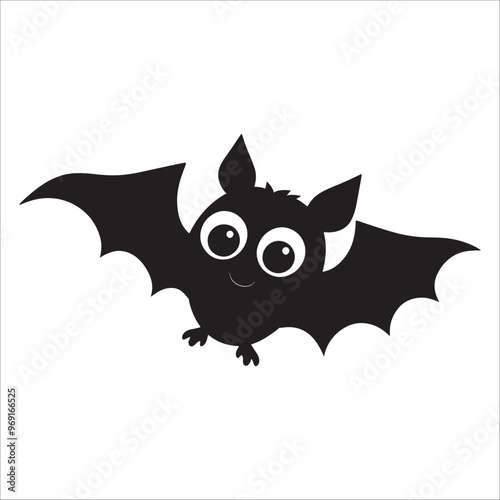 Bat vector illustration for Halloween design.