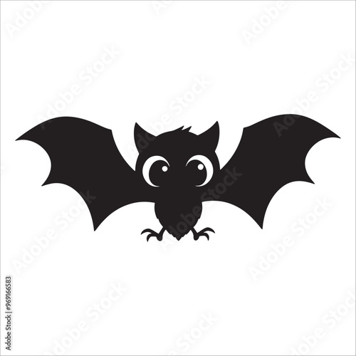 Bat vector illustration for Halloween design.