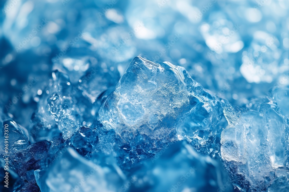 Blue frozen ice macro background Blue frozen ice macro background