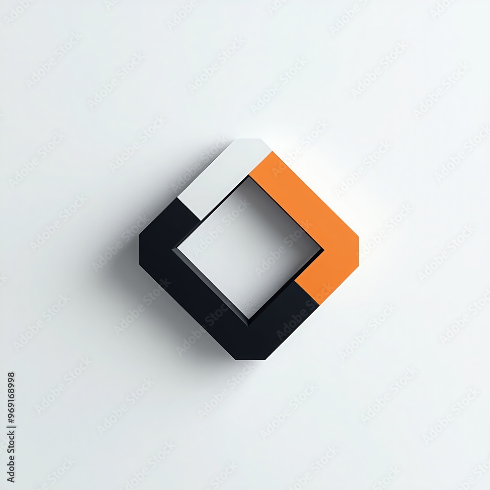 A sleek logo icon, modern style, 3D illustration, flat color, isolated on white background A sleek logo icon, modern style, 3D illustration, flat color, isolated on white background